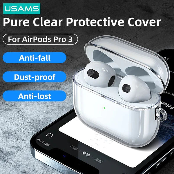 USAMS Transparent TPU Protective Earphone Cases For Apple AirPods - iCase Stores