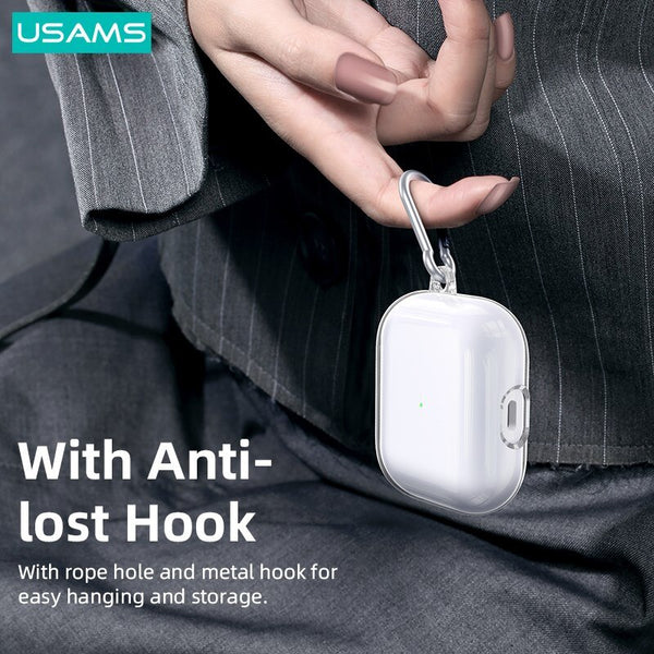 USAMS Transparent TPU Protective Earphone Cases For Apple AirPods - iCase Stores