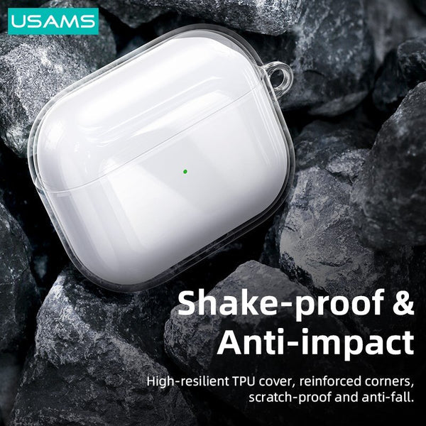 USAMS Transparent TPU Protective Earphone Cases For Apple AirPods - iCase Stores