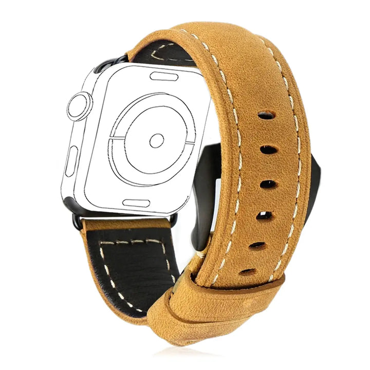 Vintage Waxed Leather Band for Apple Watch - iCase Stores