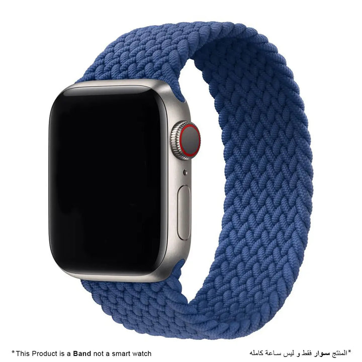 Woven Braided Solo Loop For Apple Watch - Blue - iCase Stores