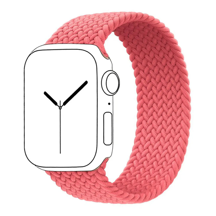 Woven Braided Solo Loop For Apple Watch - Pink - iCase Stores