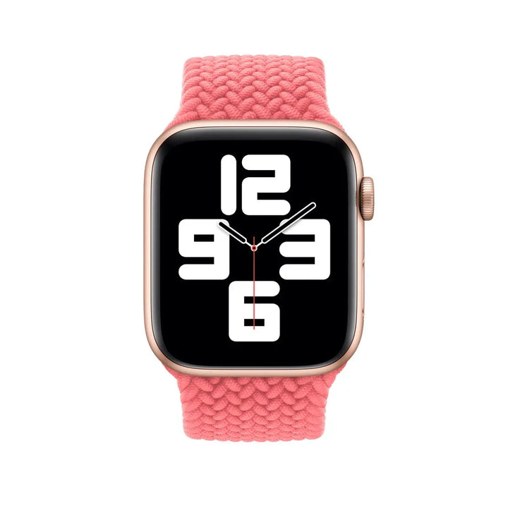 Woven Braided Solo Loop For Apple Watch - Pink - iCase Stores