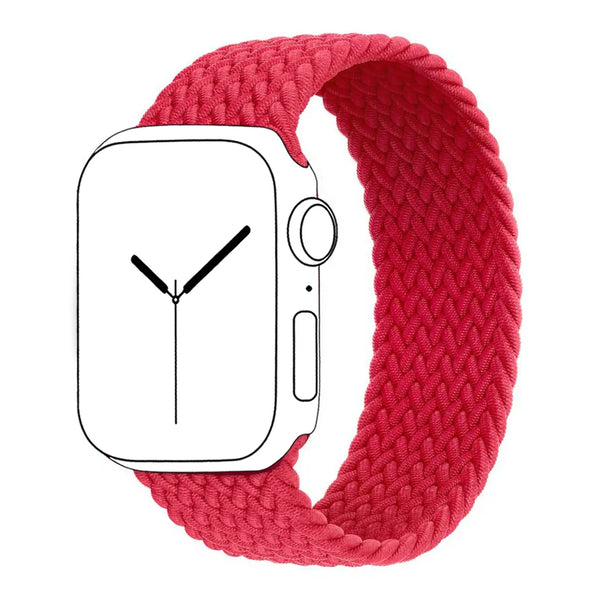 Woven Braided Solo Loop For Apple Watch - Red - iCase Stores