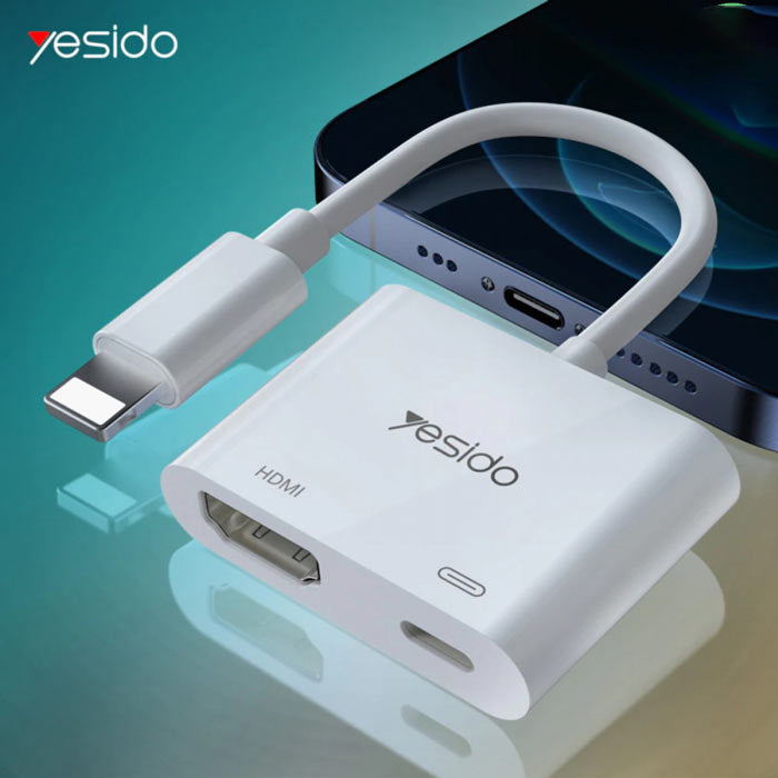 Yesido HDMI Adapter Lightning To HDML Audio & Video Adapter - iCase Stores