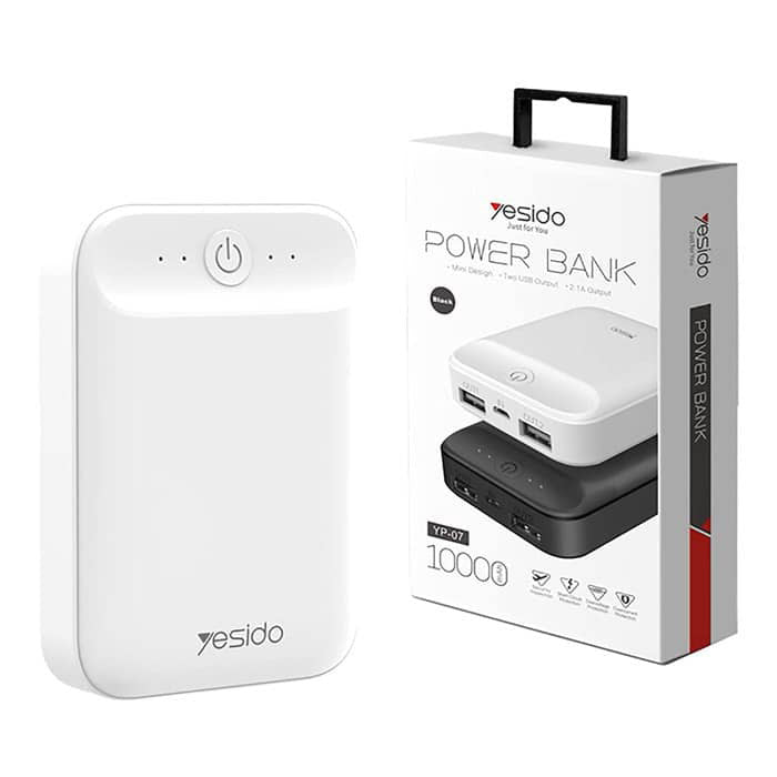 Yesido Mini Power Bank With Dual USB 10000mAh - iCase Stores