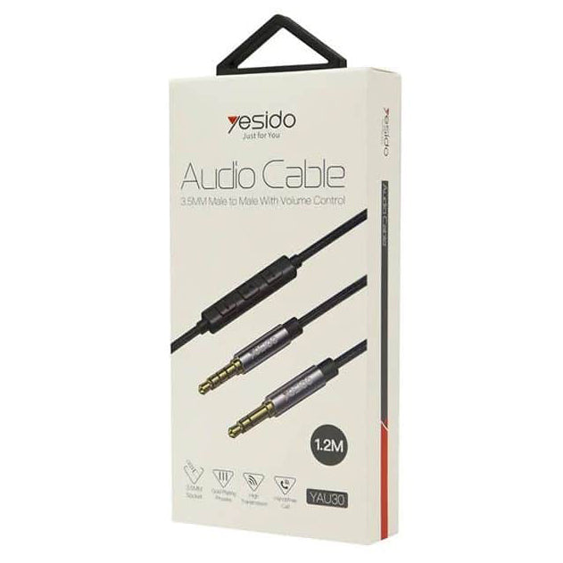 Yesido AUX 3.5mm Audio Cable Volume Control 1.2M - iCase Stores