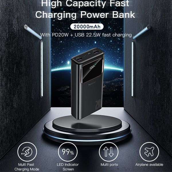 Yesido Power Bank With Led Display 20000mAh - iCase Stores