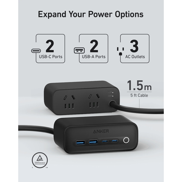 Anker 5-Port Charging Station & Power Socket 45W - iCase Stores