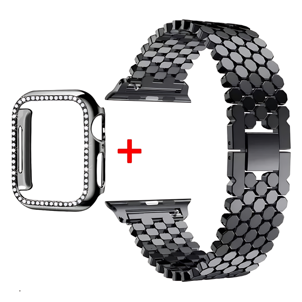 Stainless Steel Band Diamond Case for Apple Watch