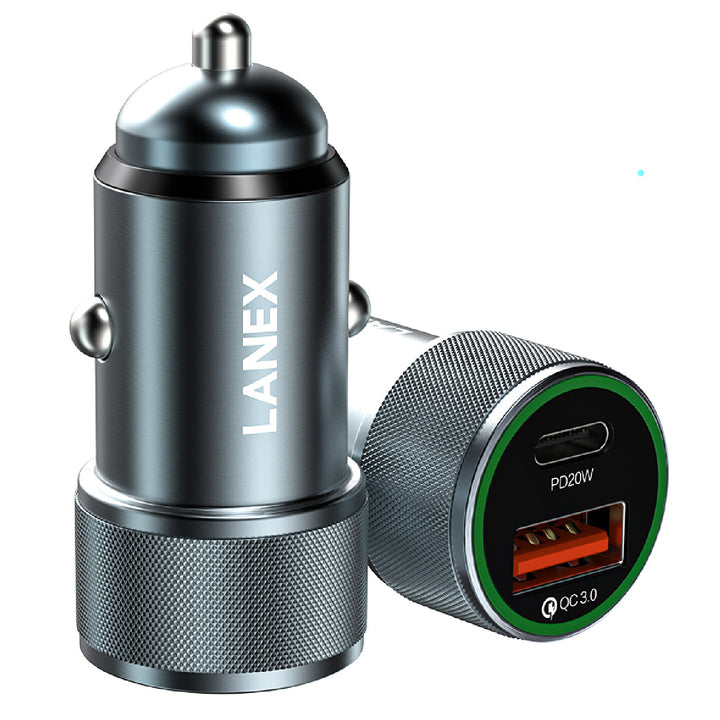 Lanex PD20W+QC3.0 Fast Charging Car Charger - iCase Stores