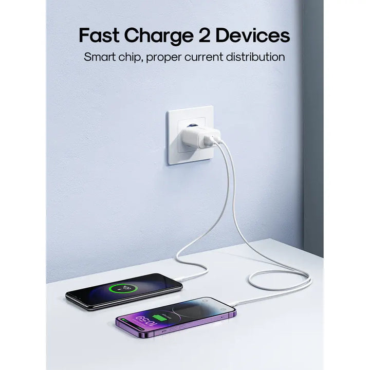 Joyroom Dual-Port Fast Charger Kit 20W - iCase Stores