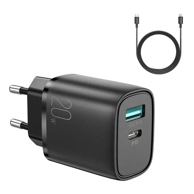 Joyroom Mini Intelligent with Dual Port Fast Charger 20W - iCase Stores