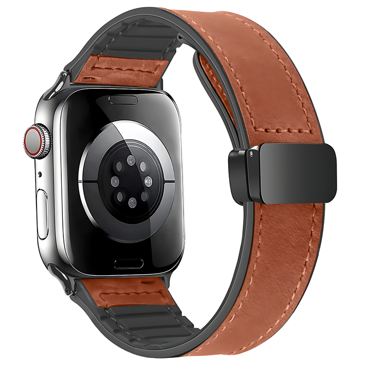 Mag Ease Leather Band With Magnetic Folding Buckle for Apple Watch - iCase Stores