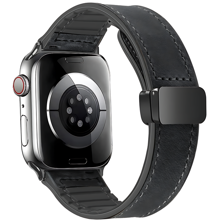 Mag Ease Leather Band With Magnetic Folding Buckle for Apple Watch - iCase Stores