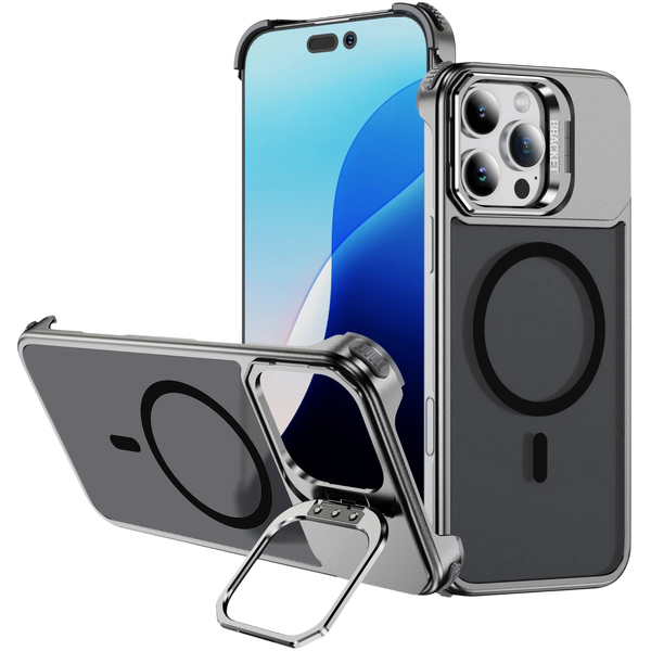 Metal Aluminum Camera KickStand Magnetic Case