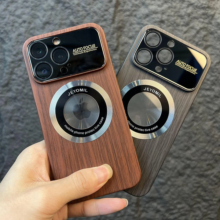 Wood Grain Wide Lens Case with MagSafe - iCase Stores