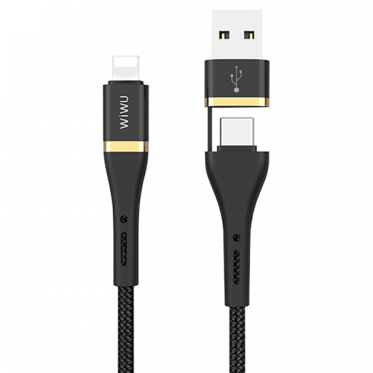 WIWU Elite Data Cable USB-A & Type-C to Lightning 1.2m/ 3A - iCase Stores