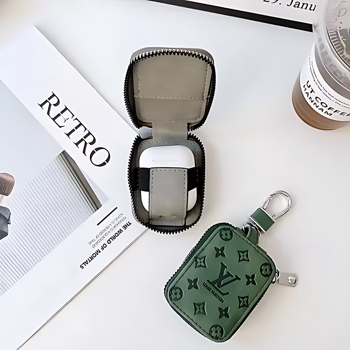 LV Solid Leather AirPods Case - iCase Stores