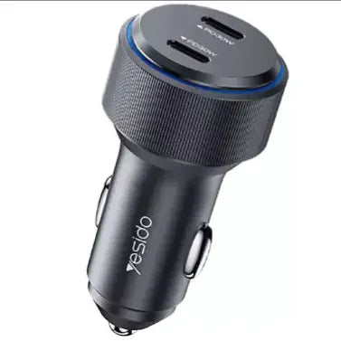 Yesido Car Fast Charger With Dual Output 60W - iCase Stores