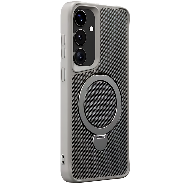 EasyGrip Carbon Texture Case With KickStand for Samsung