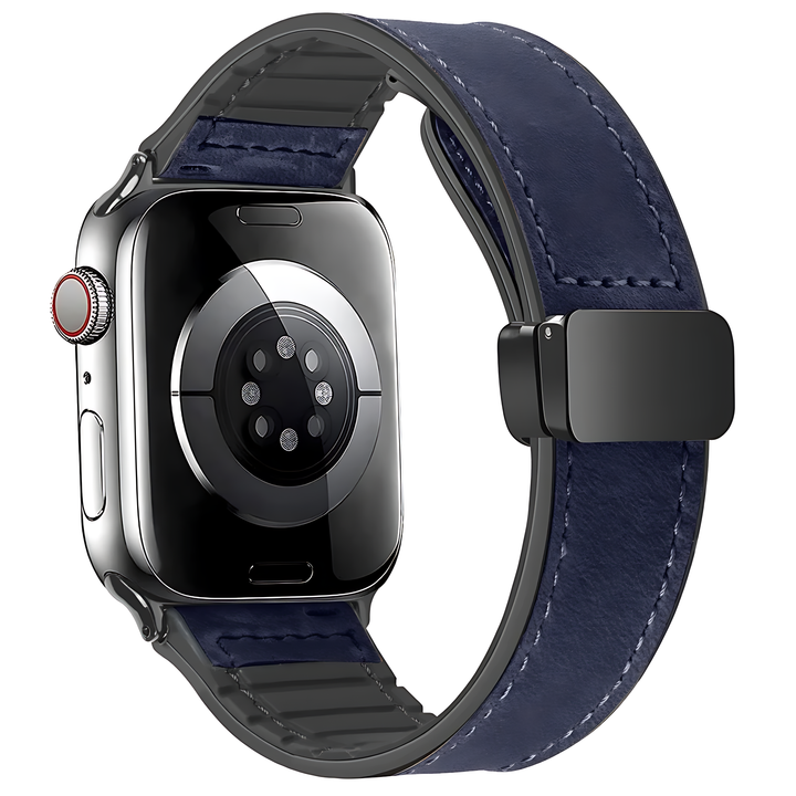 Mag Ease Leather Band With Magnetic Folding Buckle for Apple Watch - iCase Stores