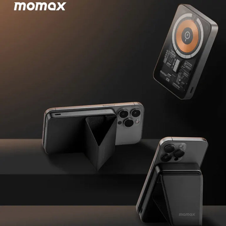 Momax Magnetic Wireless Charging Power Bank with Stand 5000mAh - iCase Stores