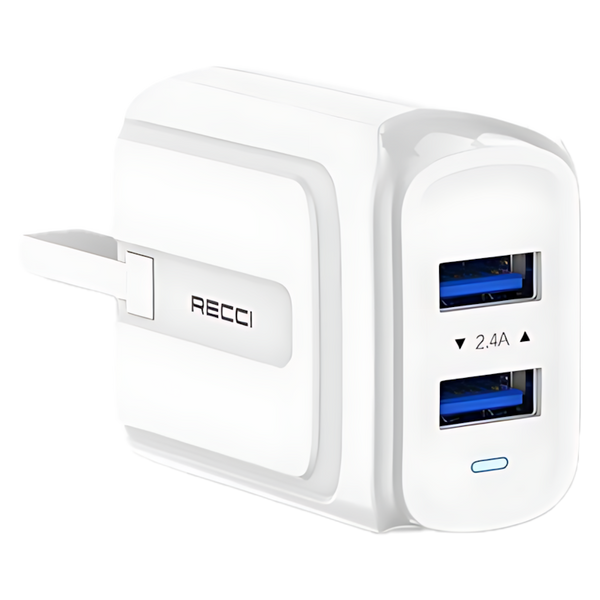 Recci Two Ports USB Charger 2.4A