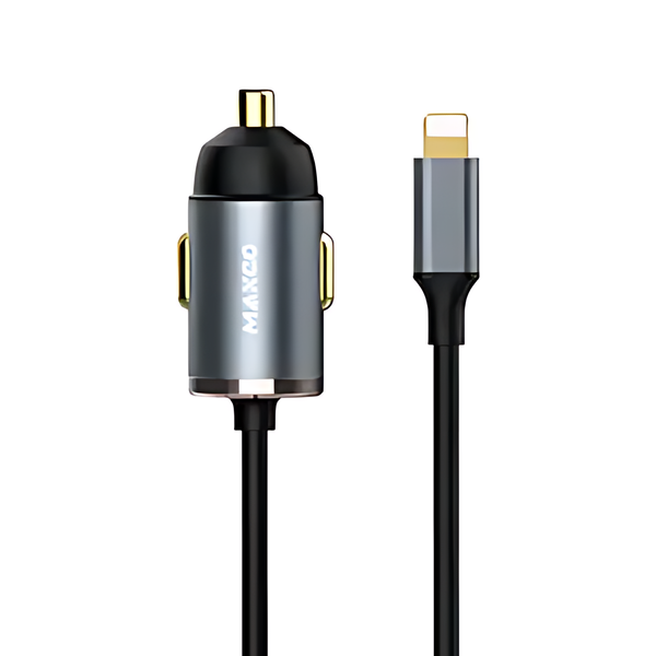 Maxco PD 20W+QC 18W Fast Car Charger with Lightning Cable 1.2m