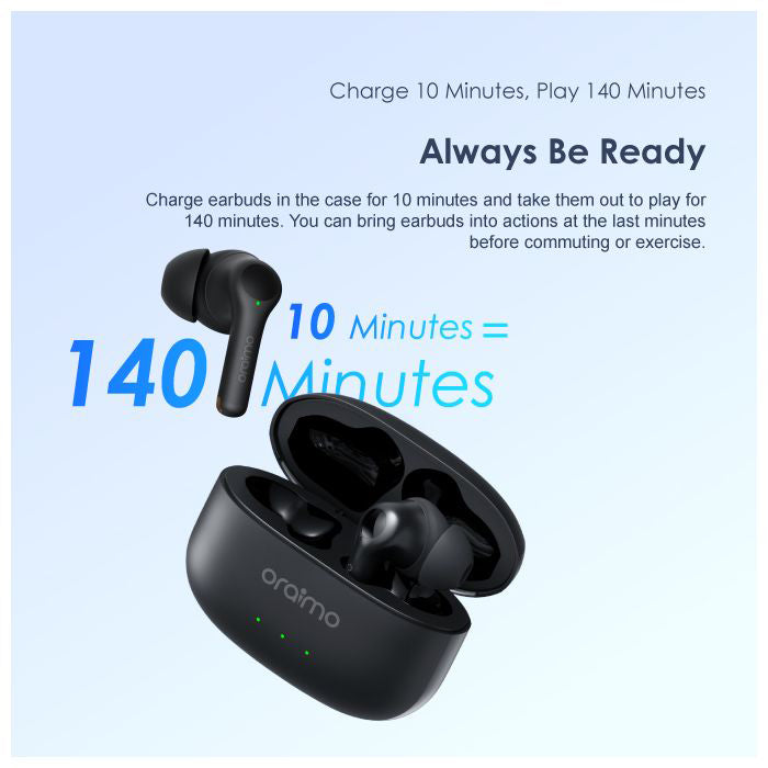 Oraimo FreePods 3C Clear Voice in Calls Long Playtime ENC True Wireless Earbuds - iCase Stores