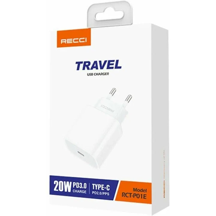 Recci Travel Super Fast Charging 20W - iCase Stores