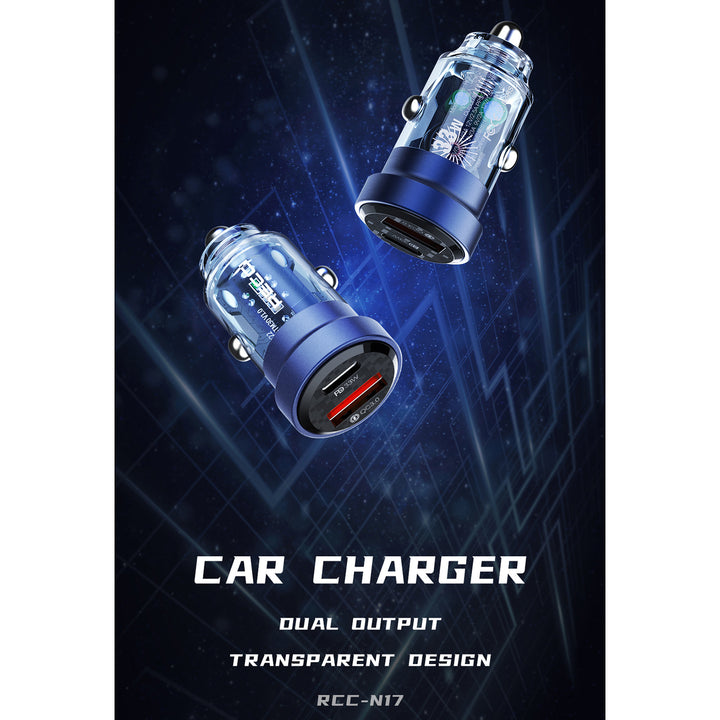 Recci Journey Transparent Car Charger 33W - iCase Stores