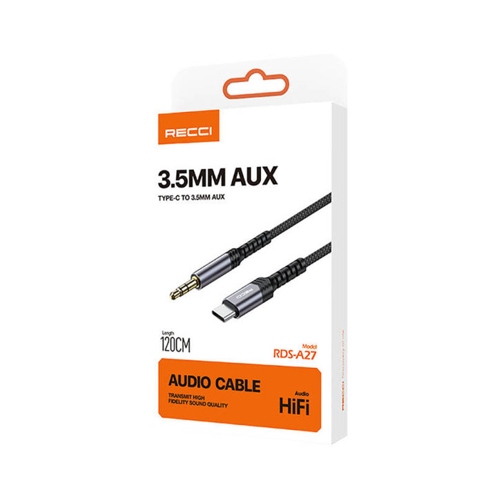 Recci Type-C to 3.5mm AUX Audio Cable - iCase Stores