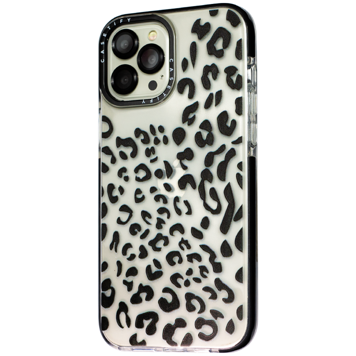 𝐋𝐞𝐨𝐩𝐚𝐫𝐝 Leather Fashion Clear Case - iCase Stores