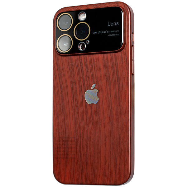 Luxury Wood Grain Wide Lens Case - iCase Stores