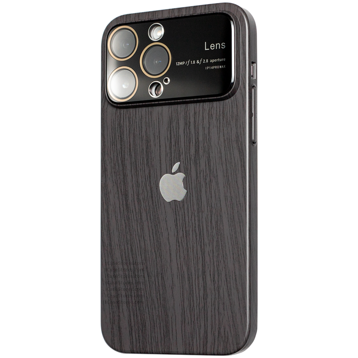 Luxury Wood Grain Wide Lens Case - iCase Stores