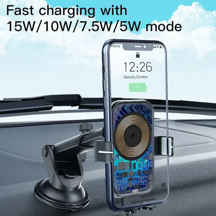 Yesido Automatic Wireless Charging Car Holder 15W - iCase Stores