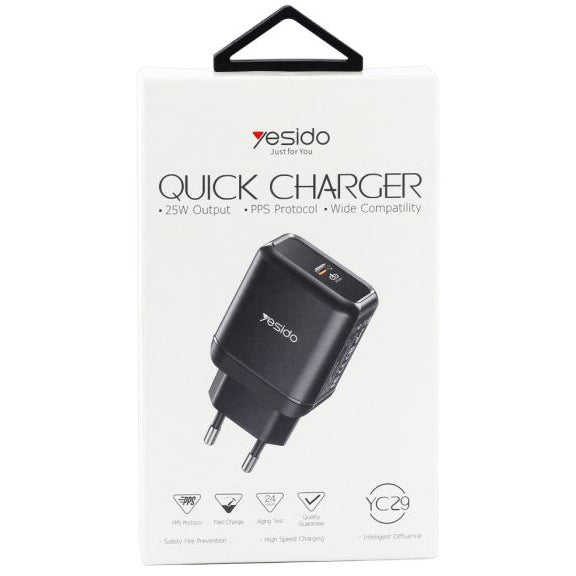 Yesido Quick Charger 25 Watt - iCase Stores