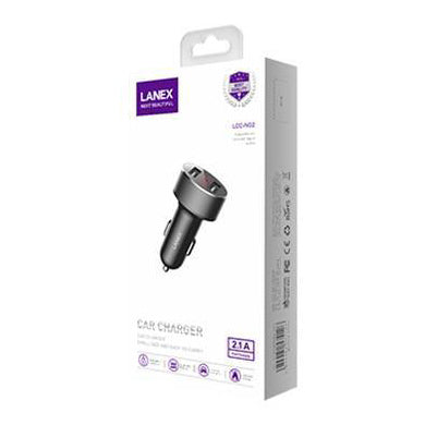 Lanex Led Digital Display Dual USB Ports Car Charger 2.1A - iCase Stores